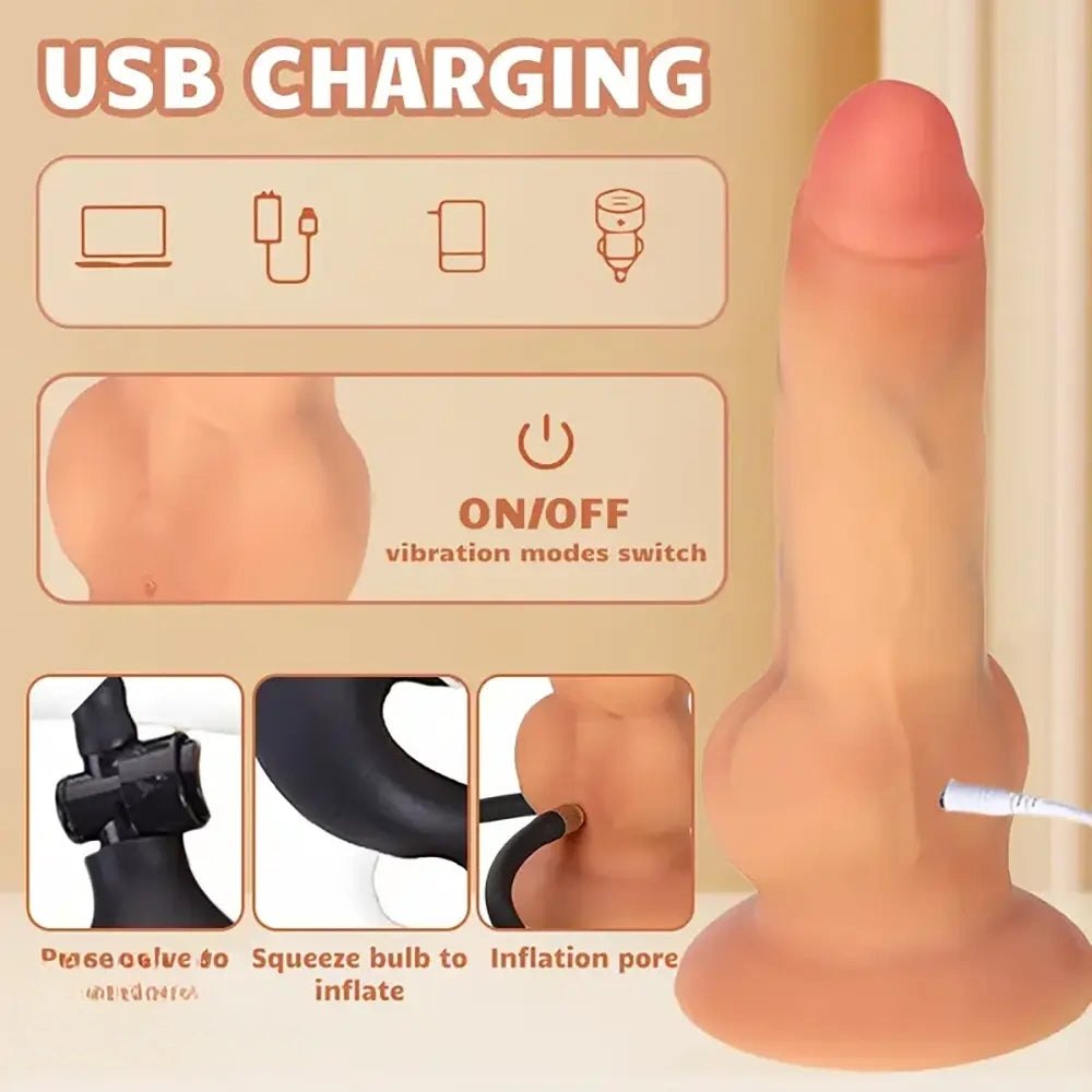 Flesh bendable realistic dildo, photo 5