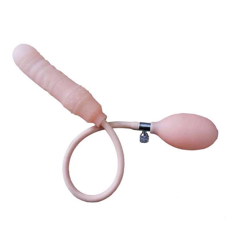 Flesh tone inflatable silicone dildo, photo 4