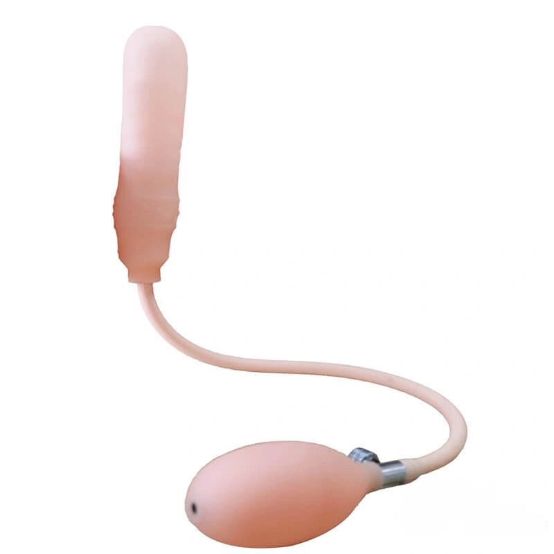 Flesh tone inflatable silicone dildo, photo 5