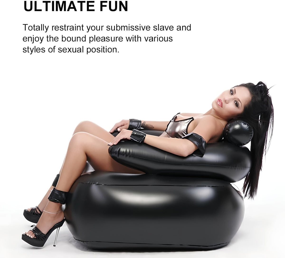 Inflatable bondage chair with fixing rings, photo 2
