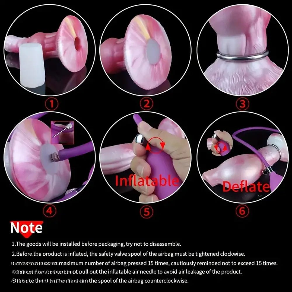 Inflatable dog knot fantasy dildo, photo 4