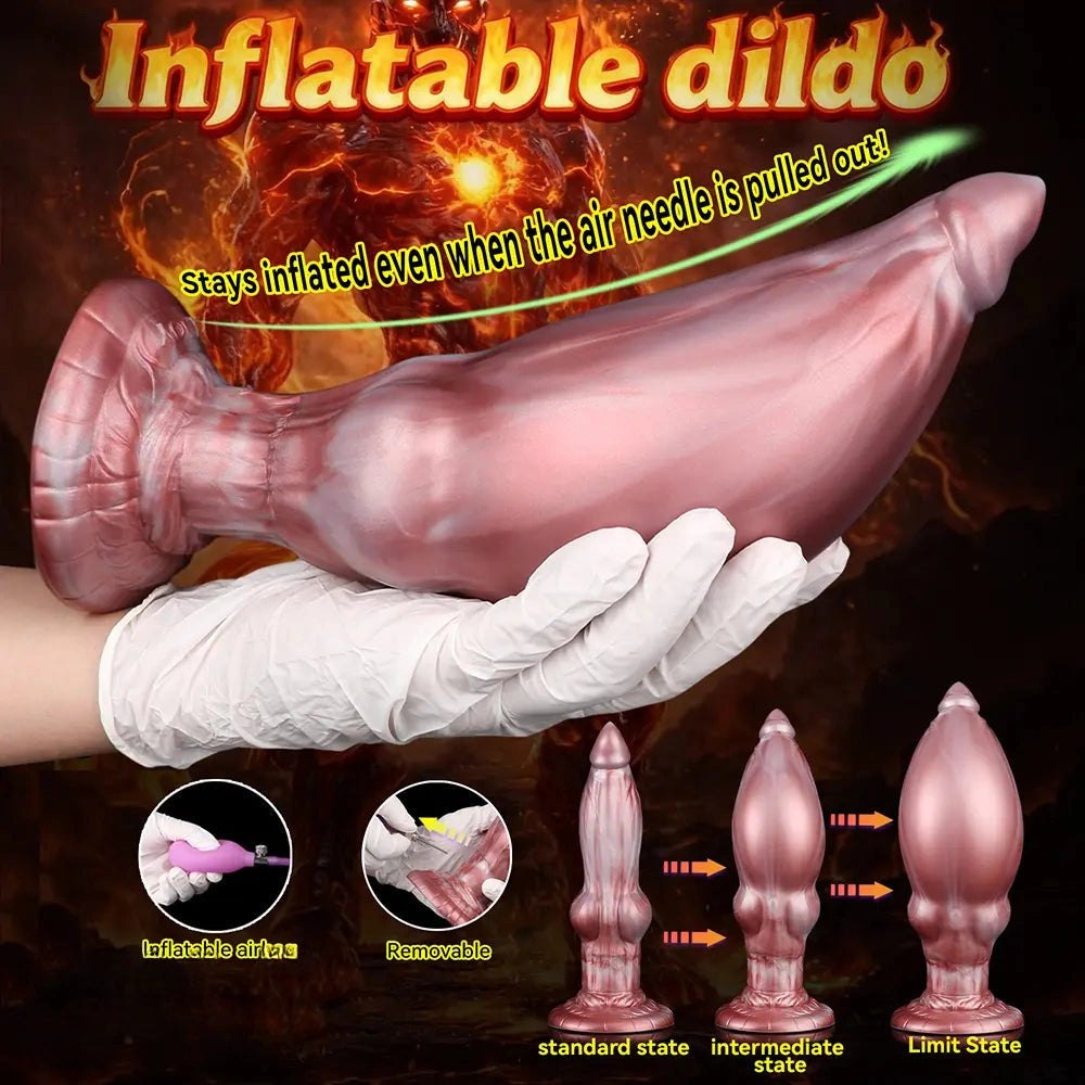 Flesh tone inflatable dual layer dildo, photo 4