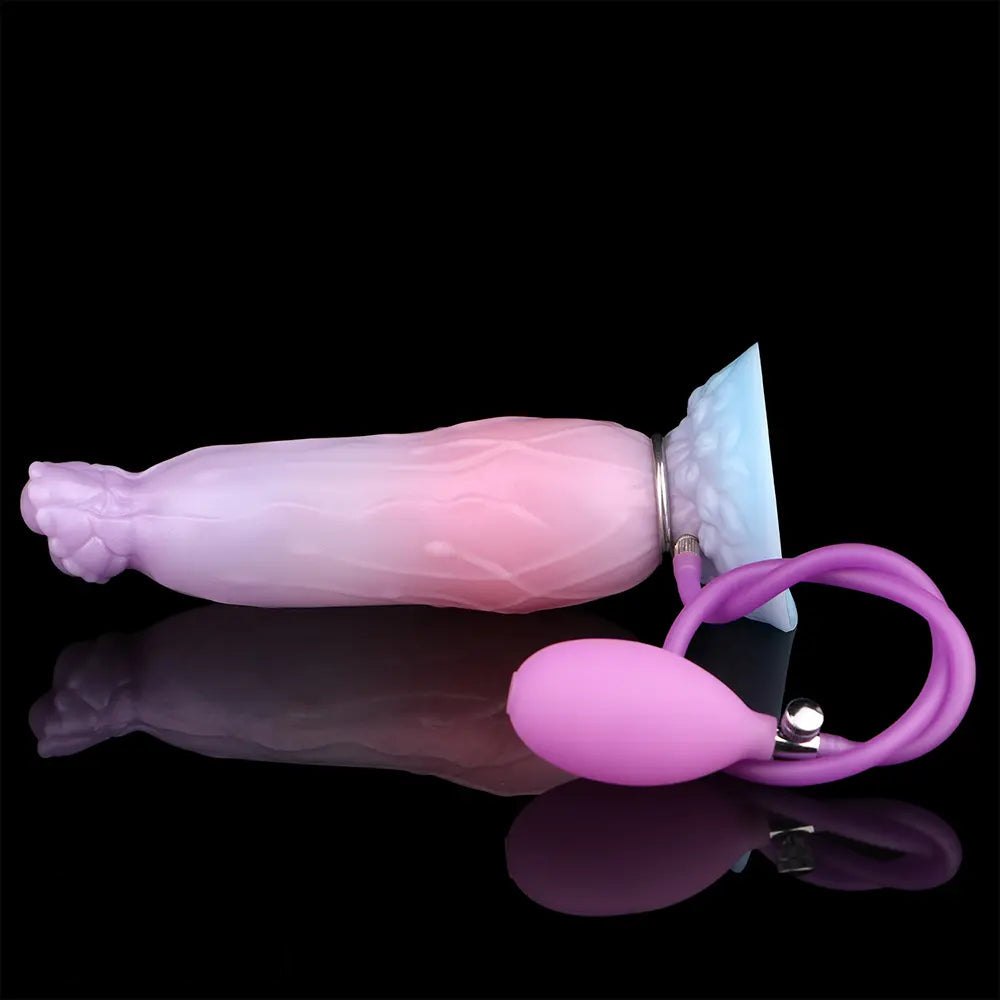 Pink and blue ombre inflatable fantasy dildo, photo 14