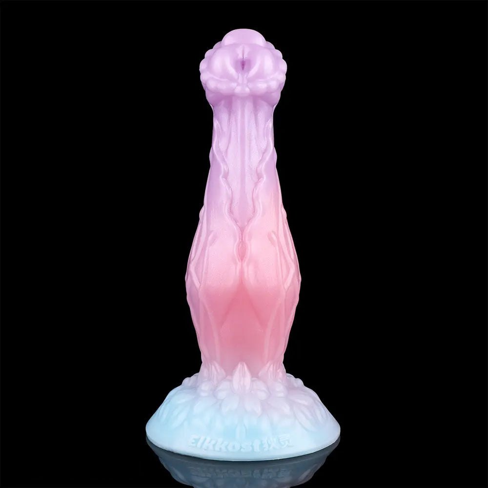 Pink and blue ombre inflatable fantasy dildo, photo 3