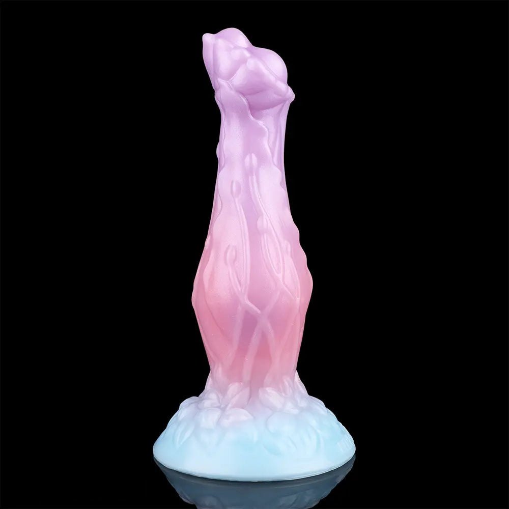 Pink and blue ombre inflatable fantasy dildo, photo 4