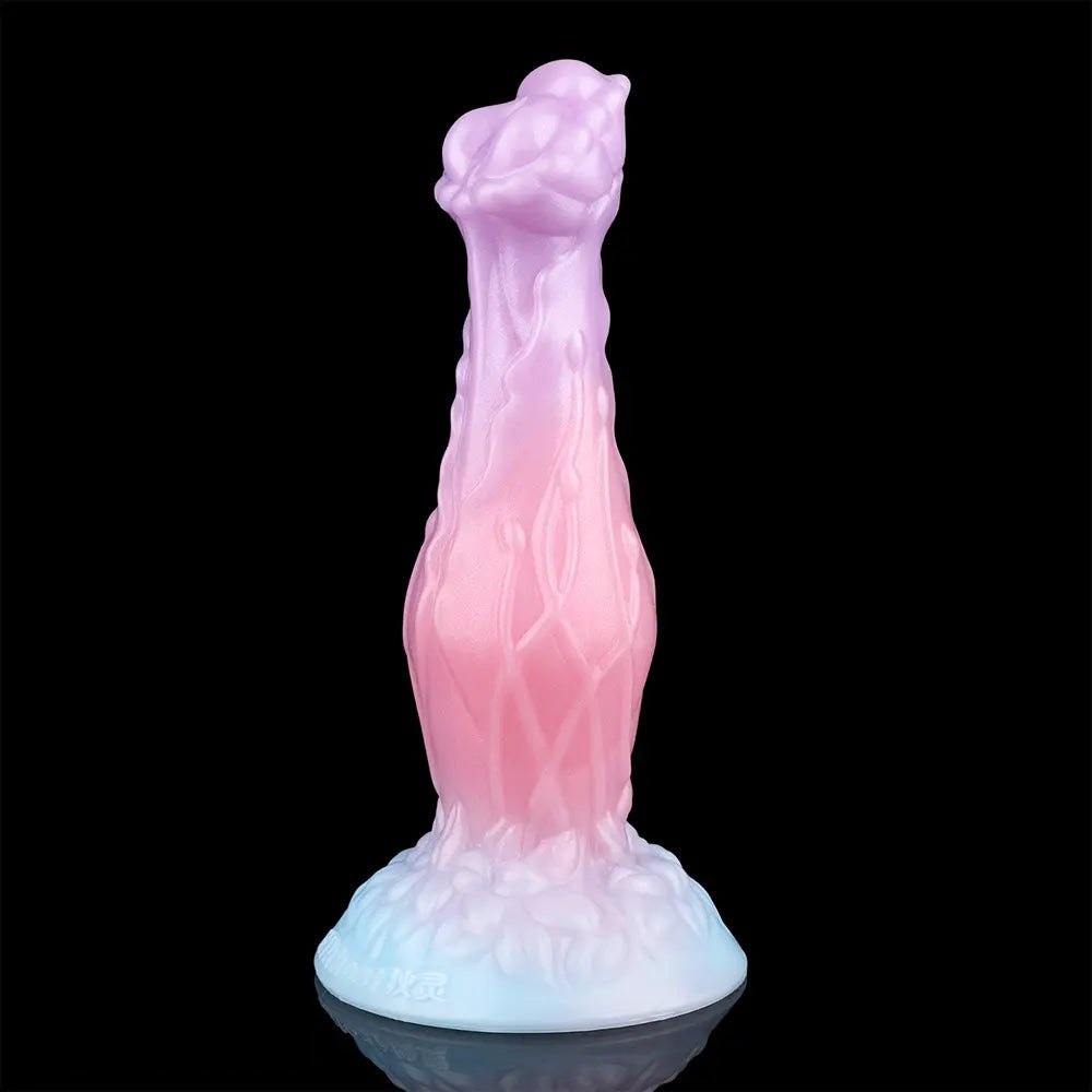 Pink and blue ombre inflatable fantasy dildo, photo 5