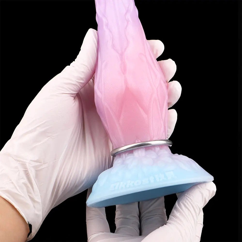Pink and blue ombre inflatable fantasy dildo, photo 7