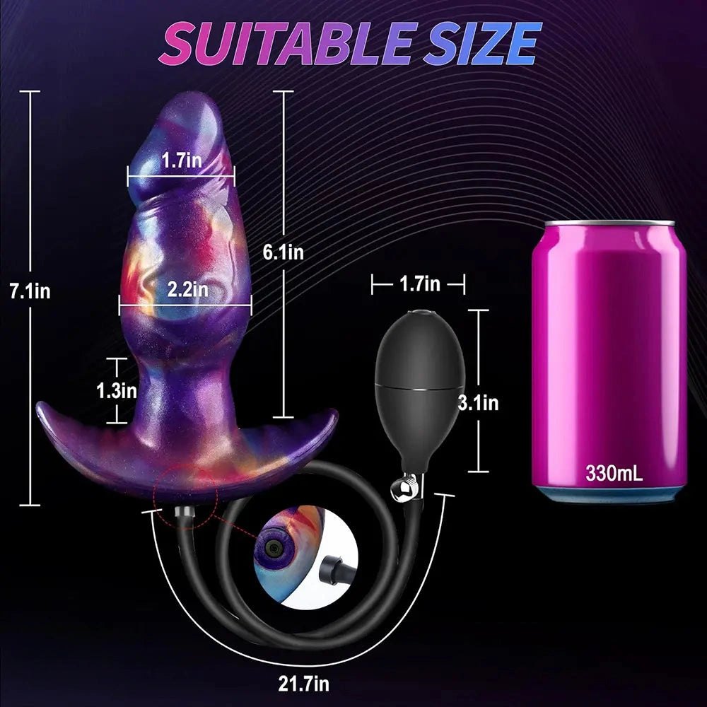 Mixed color inflatable fantasy flower dildo, photo 3