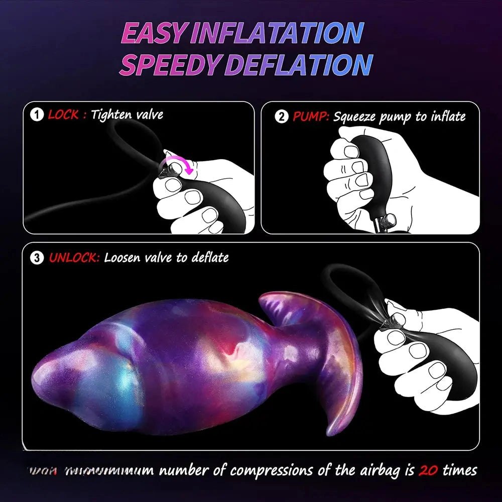 Mixed color inflatable fantasy flower dildo, photo 7
