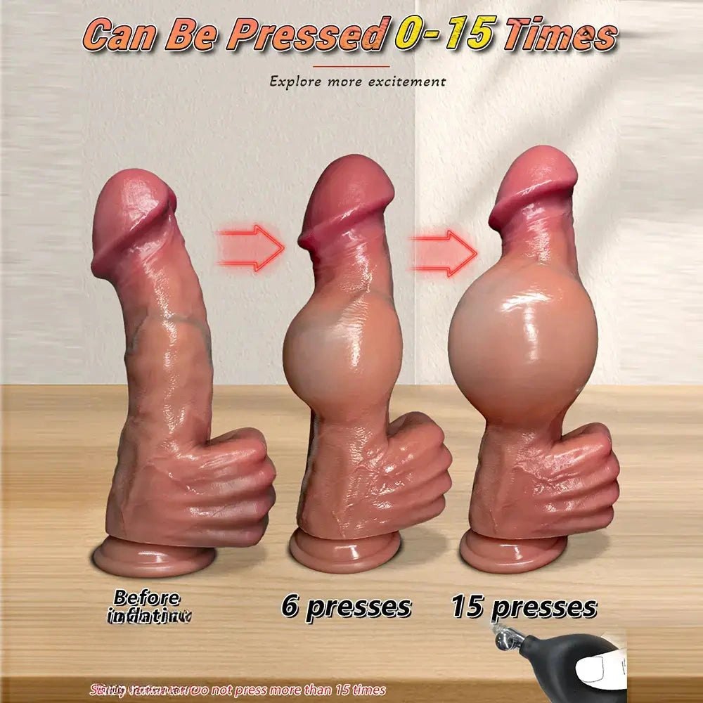 Flesh inflatable strap-on dildo, photo 2
