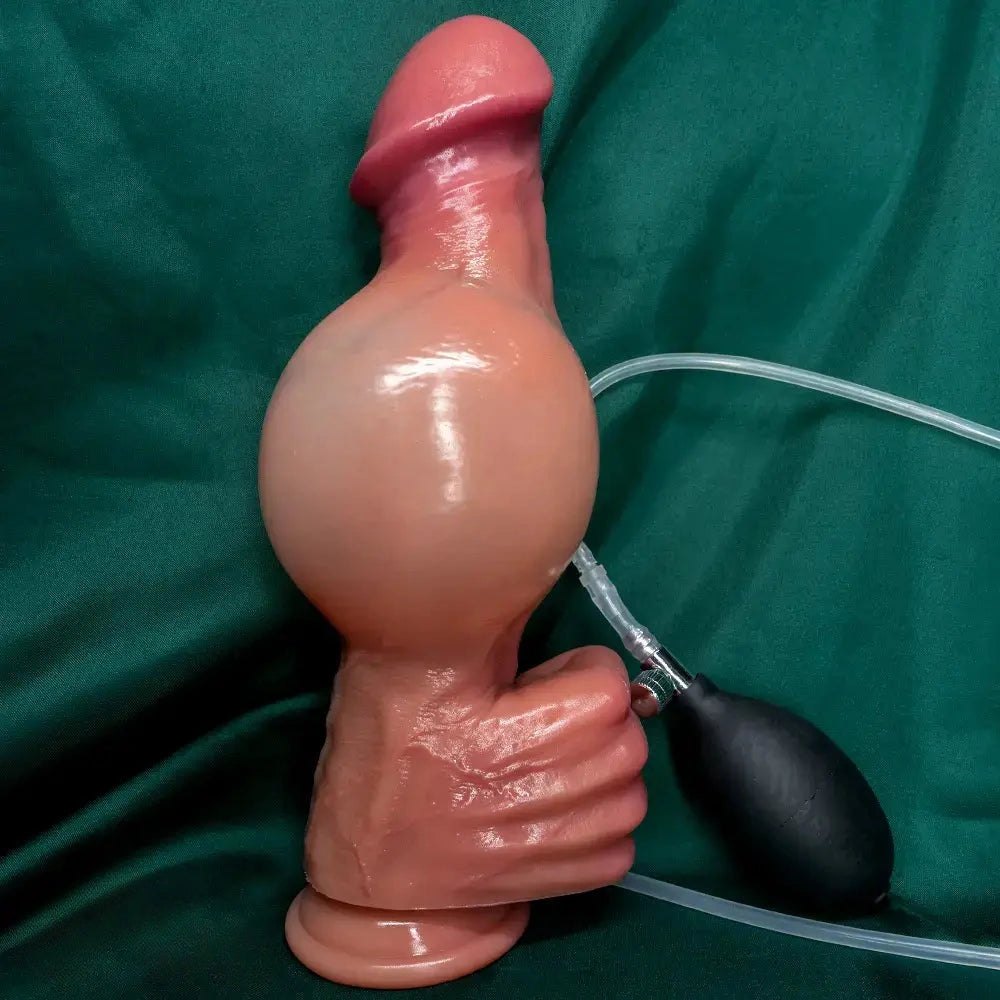 Flesh inflatable strap-on dildo, photo 8
