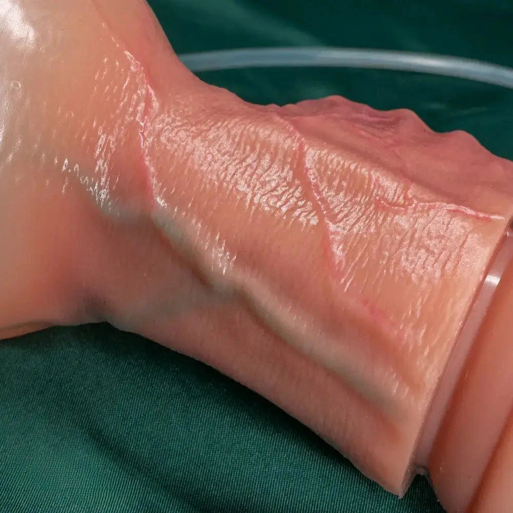 Flesh inflatable strap-on dildo, photo 9