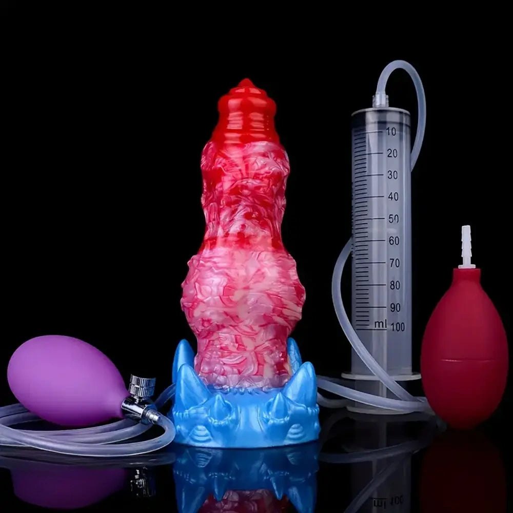 Inflatable knot fantasy dildo, photo 5