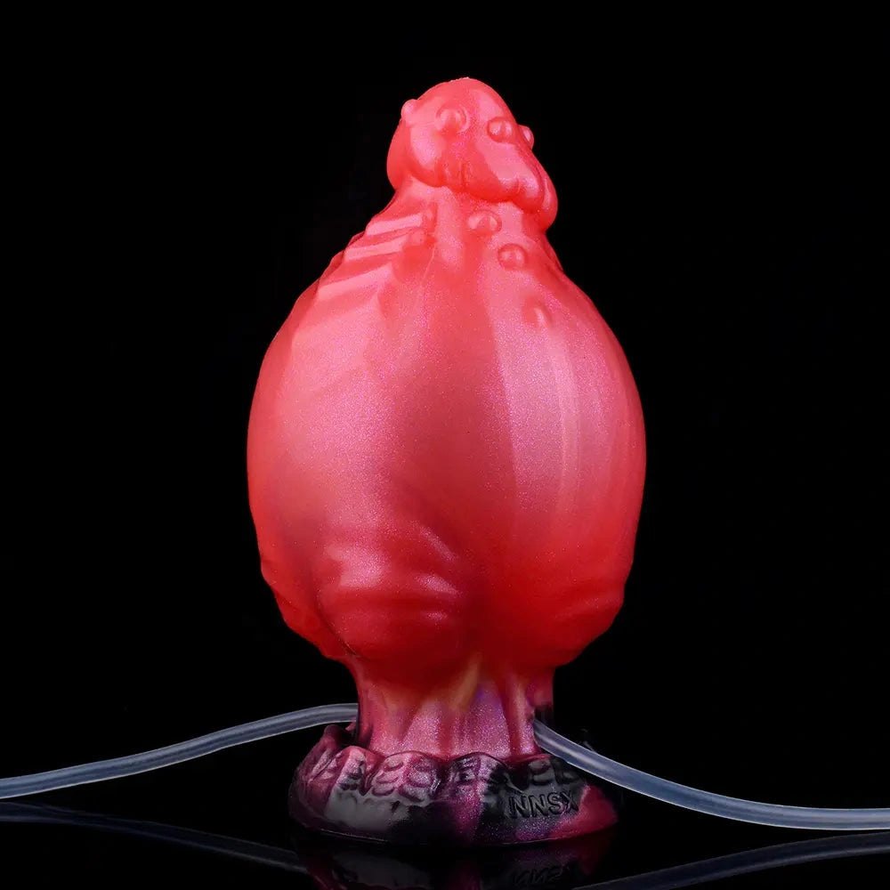 Red dragon knot fantasy dildo with fill kit, photo 11