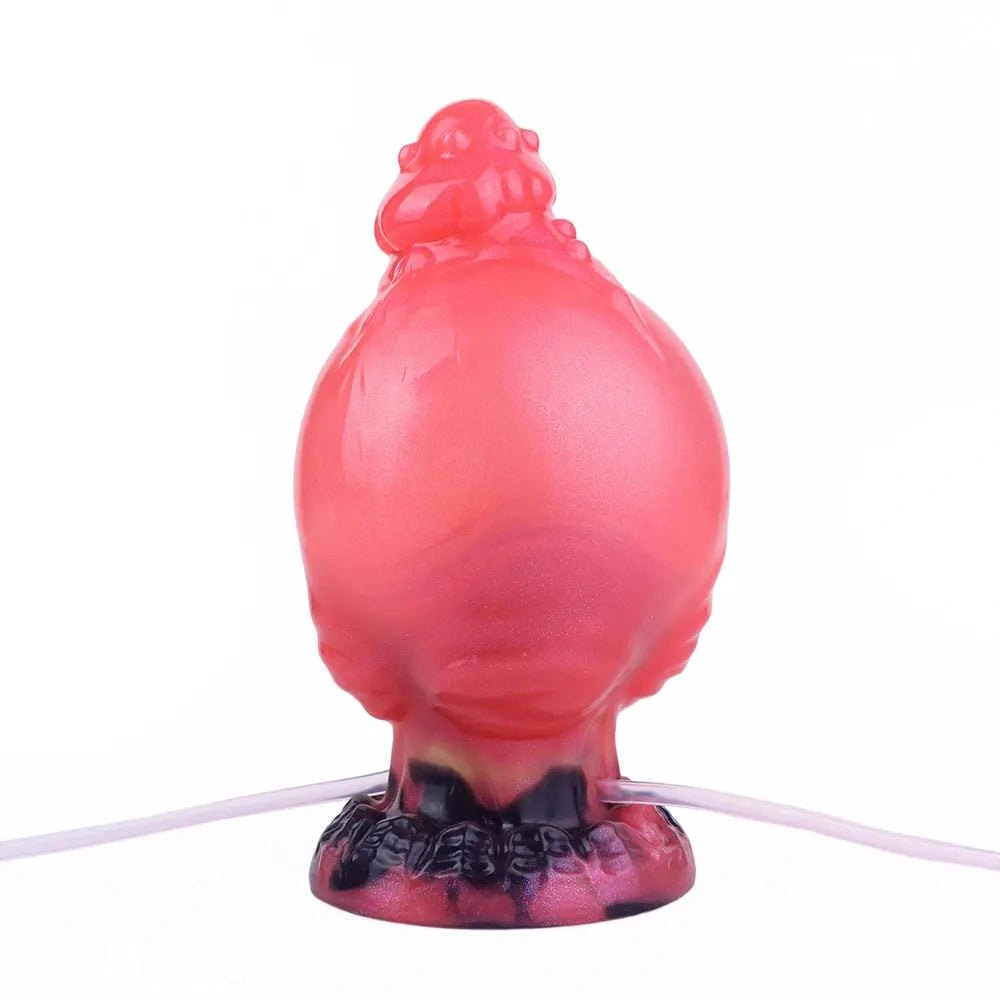 Red dragon knot fantasy dildo with fill kit, photo 5