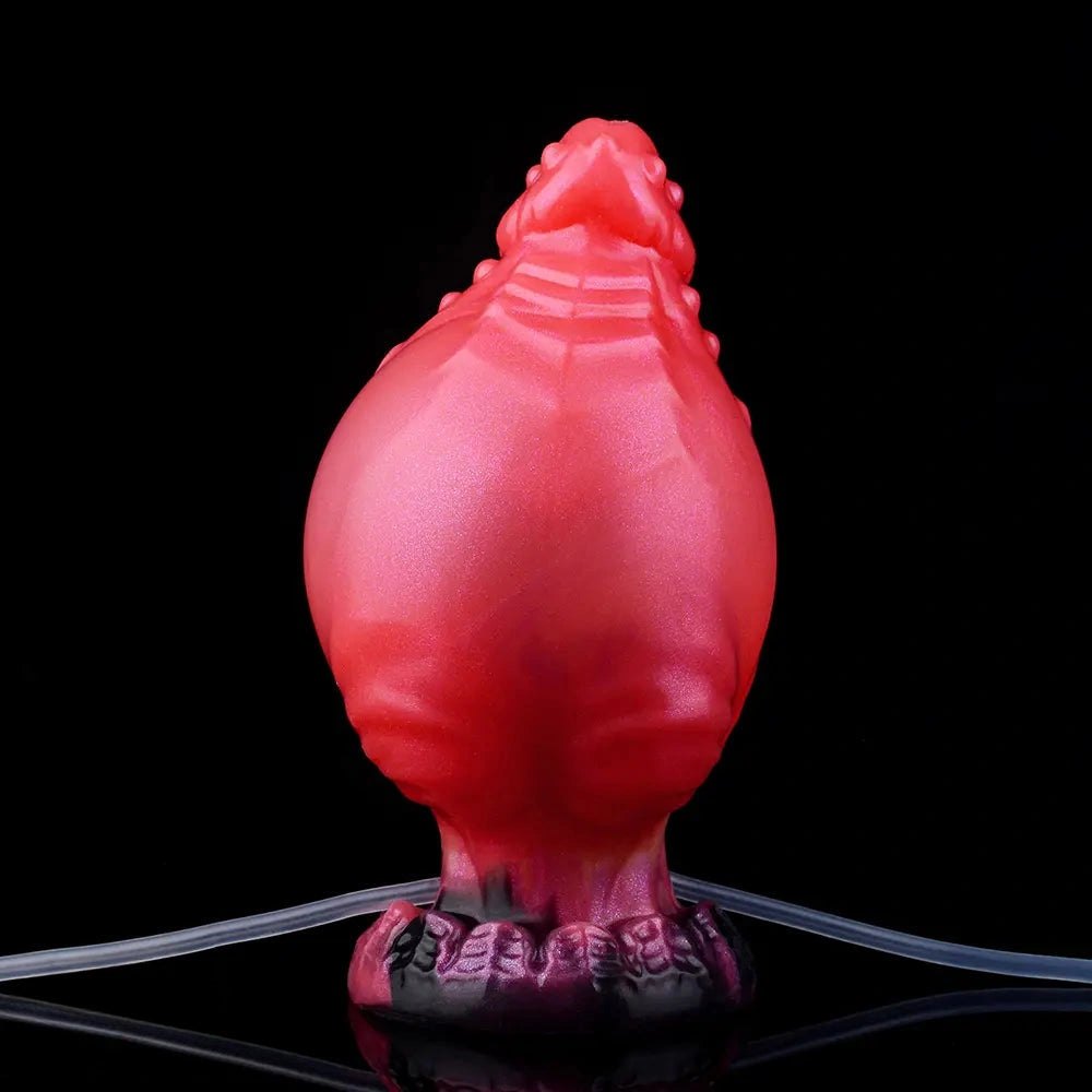 Red dragon knot fantasy dildo with fill kit, photo 7