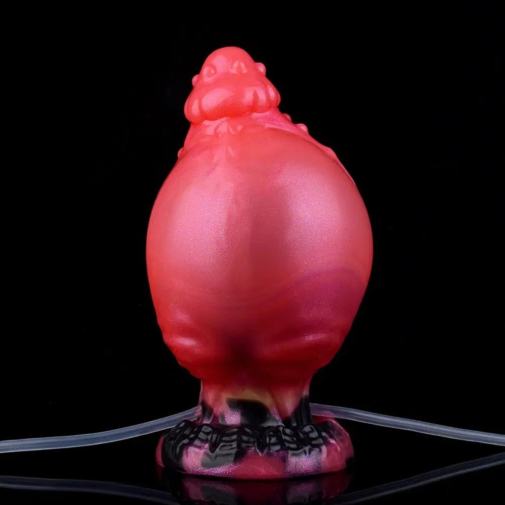 Red dragon knot fantasy dildo with fill kit, photo 8