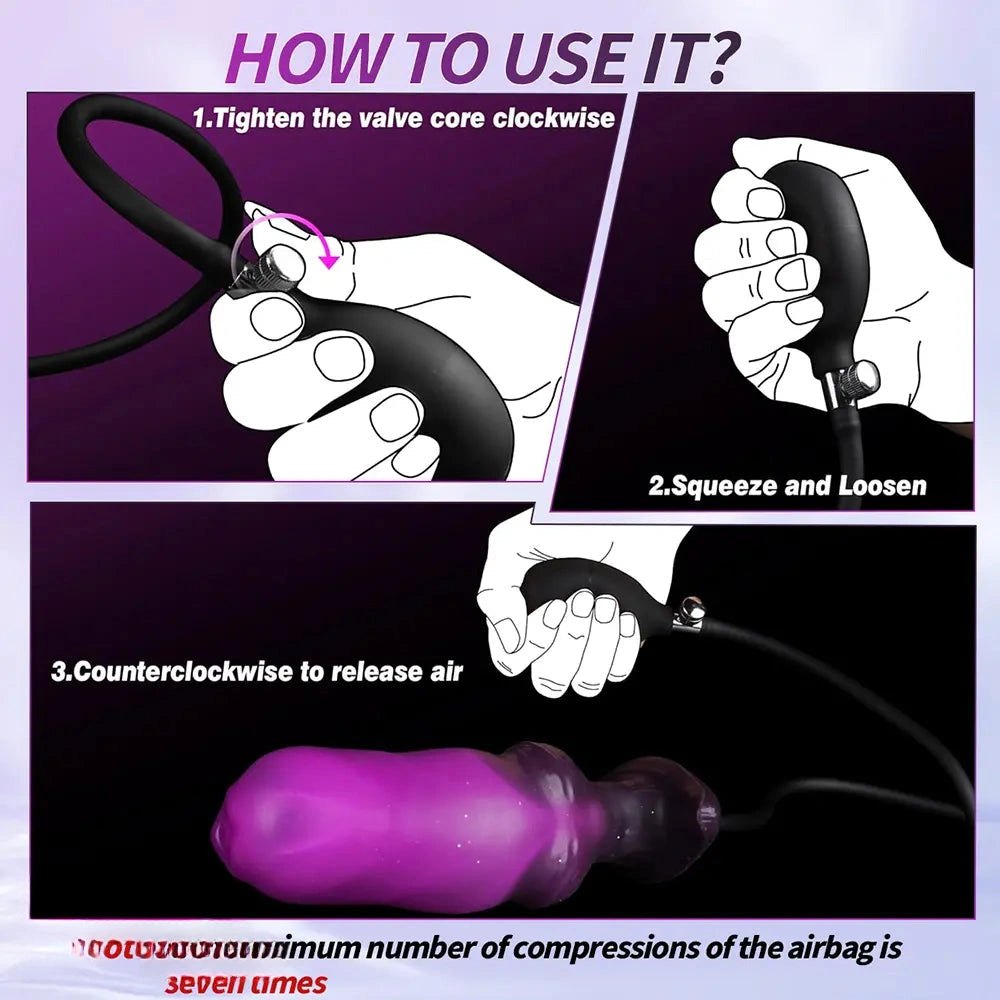 Silicone inflatable knot dildo, photo 15