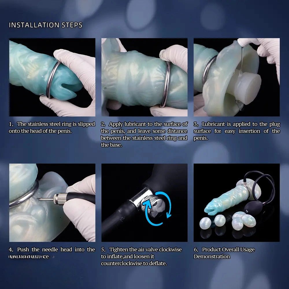 Mixed color inflatable fantasy dildo, photo 10