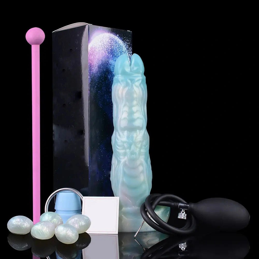 Mixed color inflatable fantasy dildo, photo 16