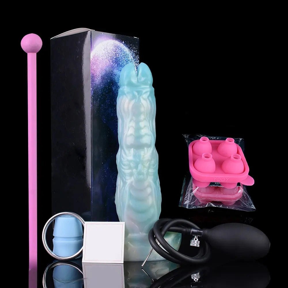 Mixed color inflatable fantasy dildo, photo 17