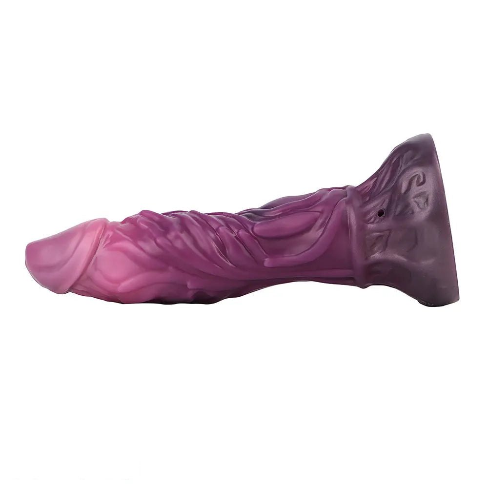 Purple ridged inflatable fantasy dildo, photo 10