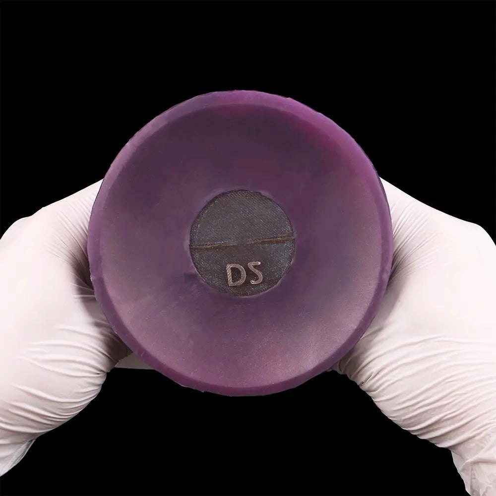 Purple and pink silicone inflatable fantasy dildo, photo 12