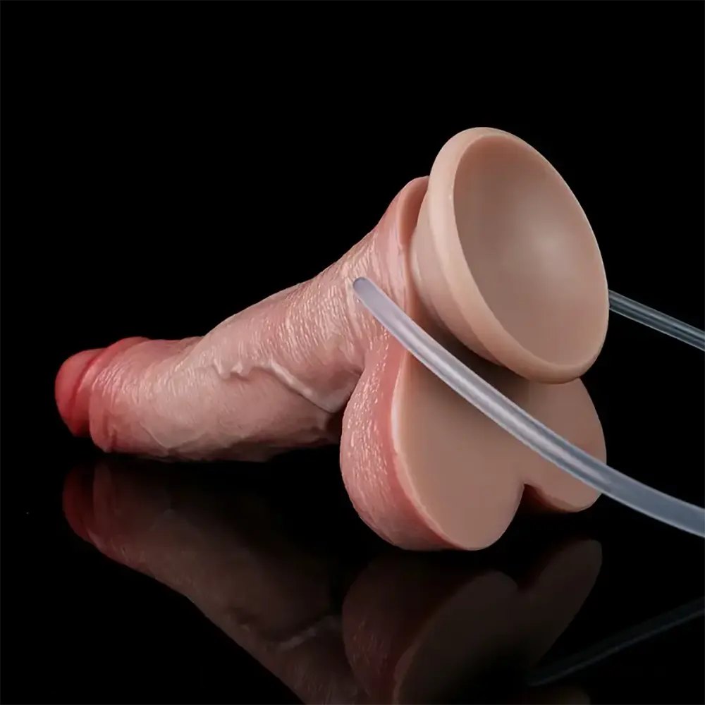 Flesh tone inflatable silicone g-spot dildo, photo 11