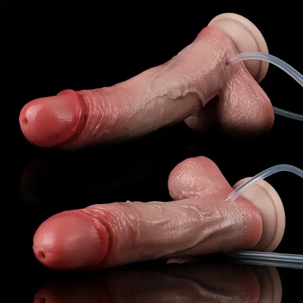 Flesh tone inflatable silicone g-spot dildo, photo 2