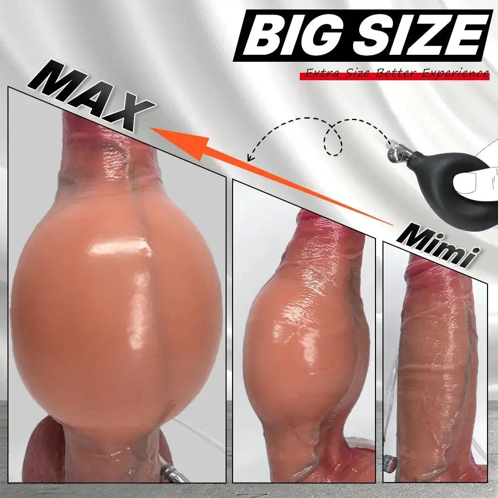Flesh tone inflatable silicone dildo, photo 15