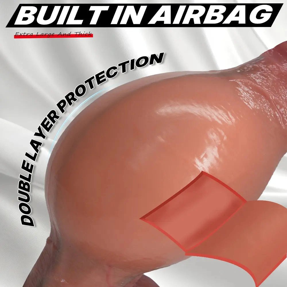 Flesh tone inflatable silicone dildo, photo 8