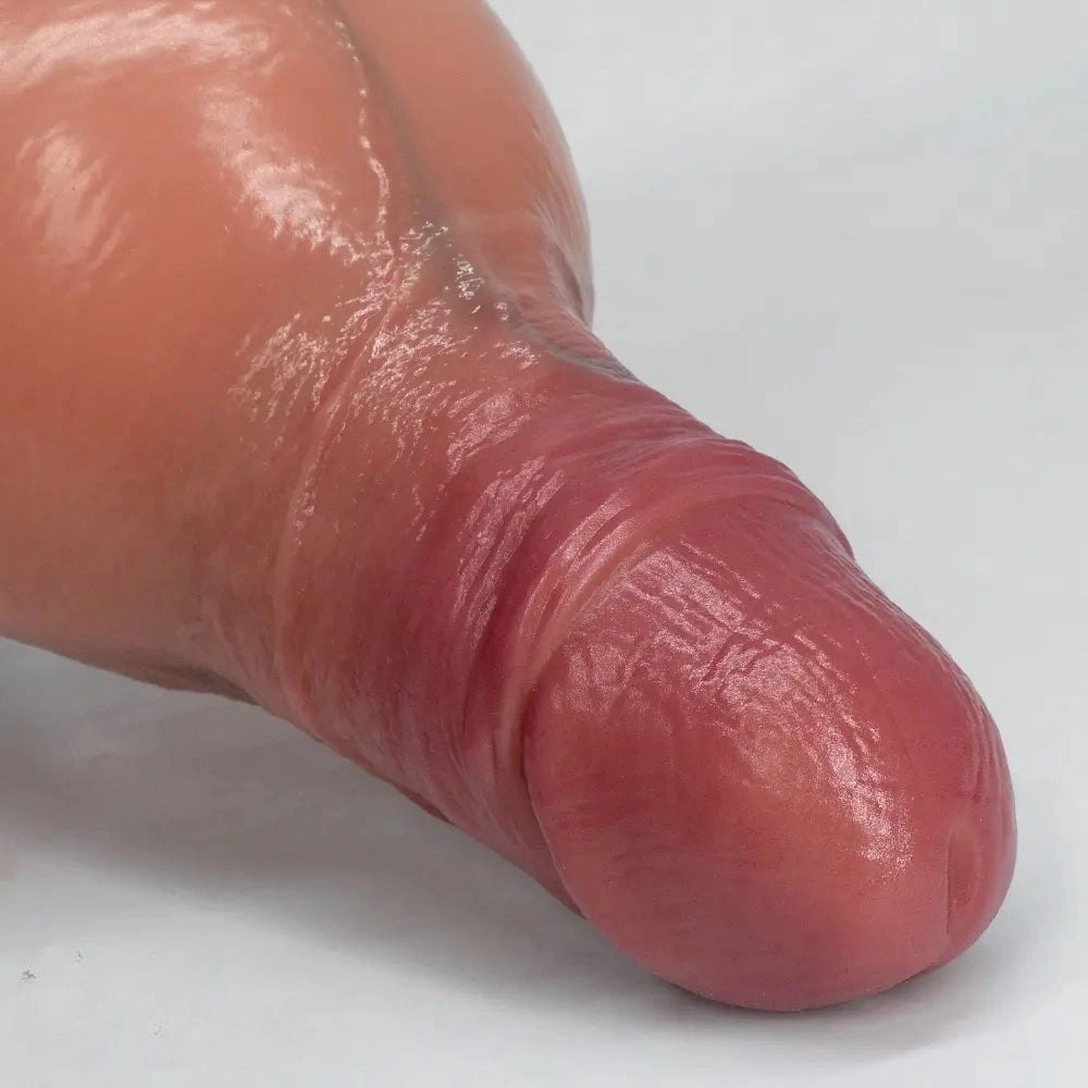 Flesh tone inflatable silicone dildo, photo 9