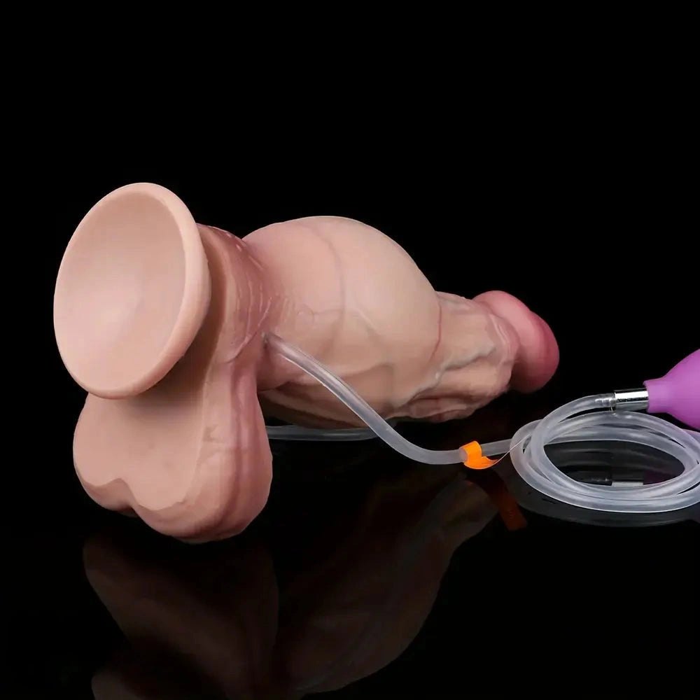Flesh tone inflatable silicone suction cup dildo, photo 10