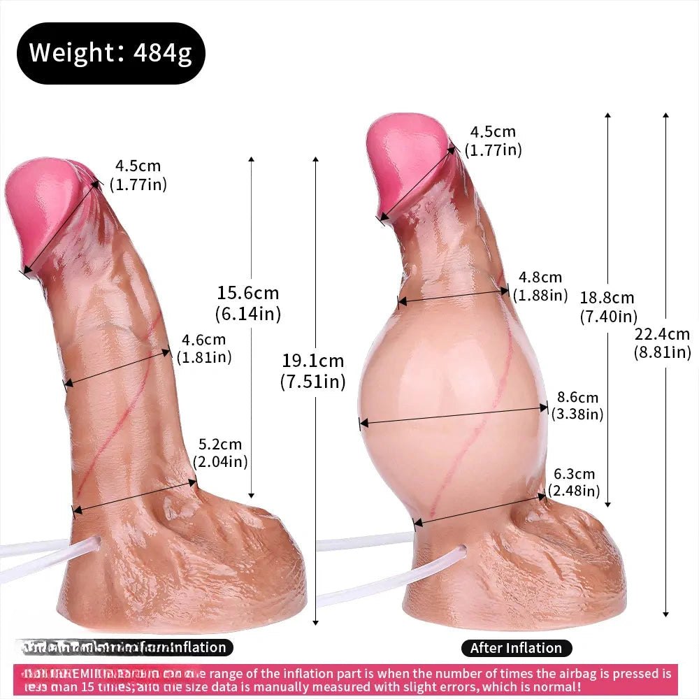 Flesh tone inflatable squirting dildo, photo 10