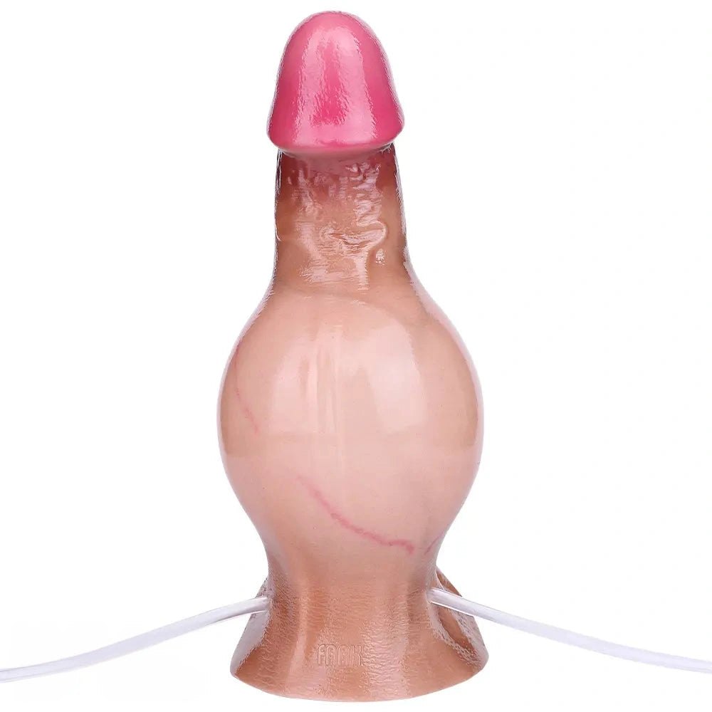 Flesh tone inflatable squirting dildo, photo 2