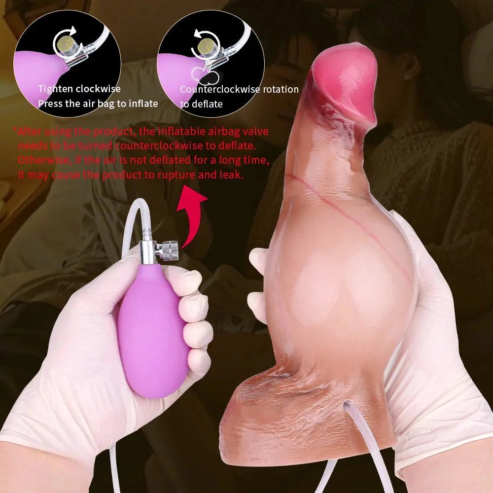Flesh tone inflatable squirting dildo, photo 7