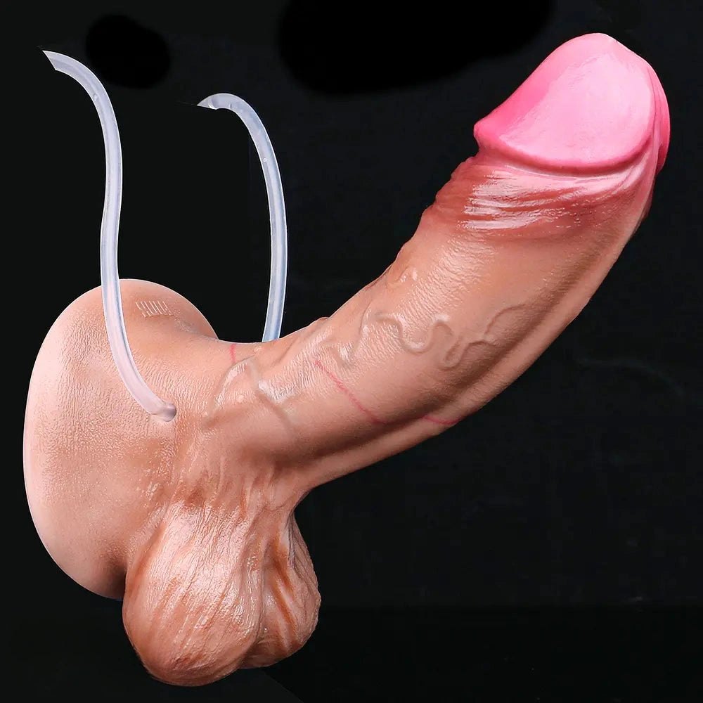 Flesh-tone inflatable silicone dildo, photo 14