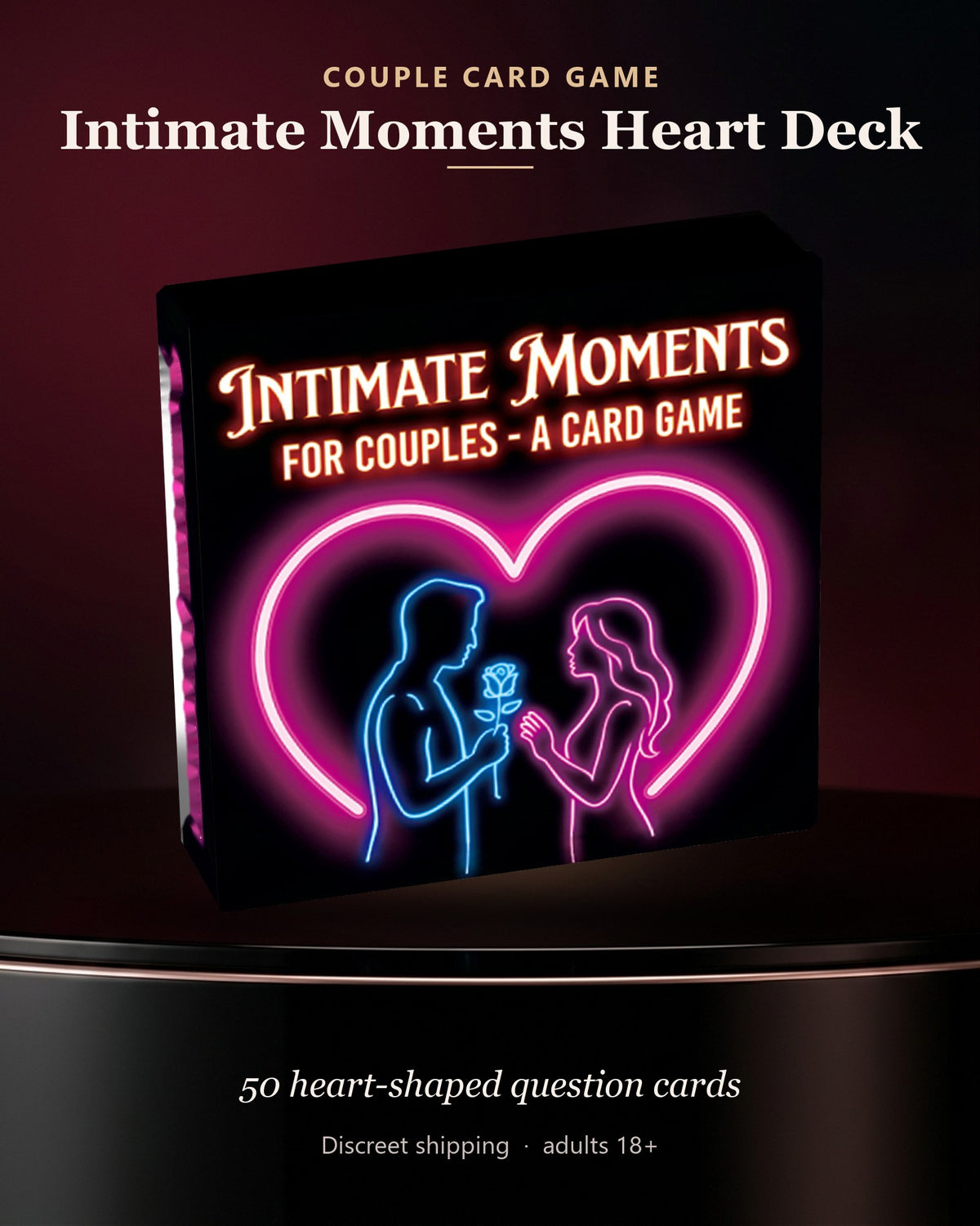 Intimate Moments Heart Card Game for Couples - couple card game - WildNightX