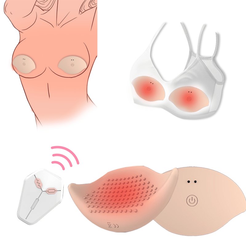 Flesh-toned invisible wearable breast vibrator, photo 1