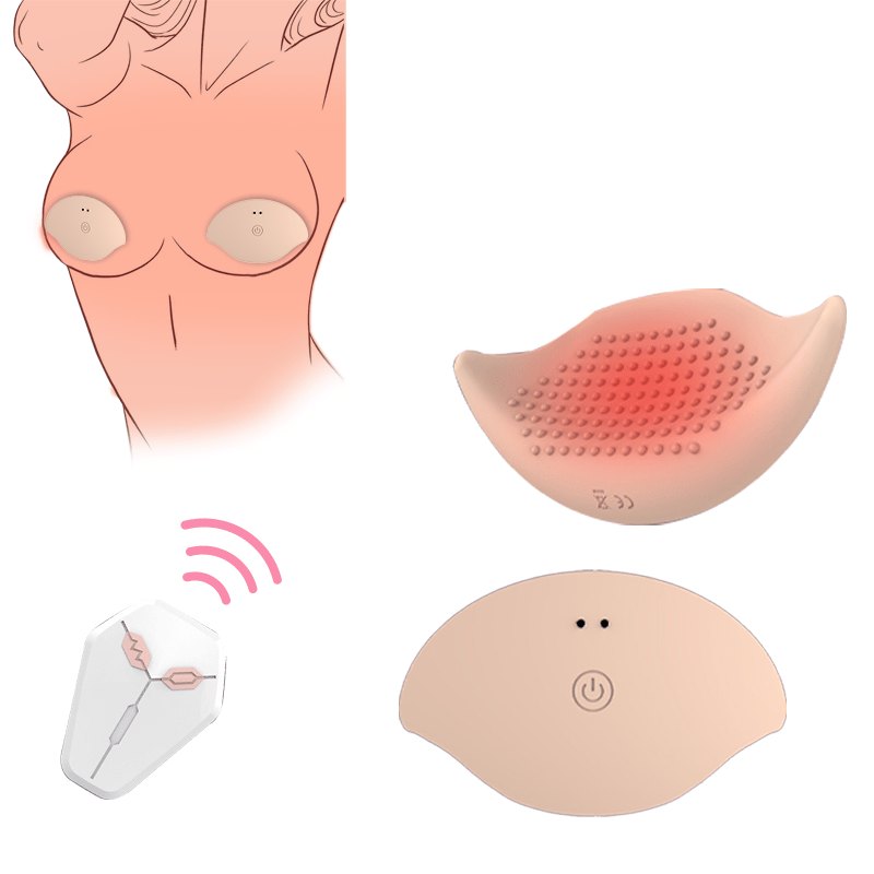 Flesh-toned invisible wearable breast vibrator, photo 2