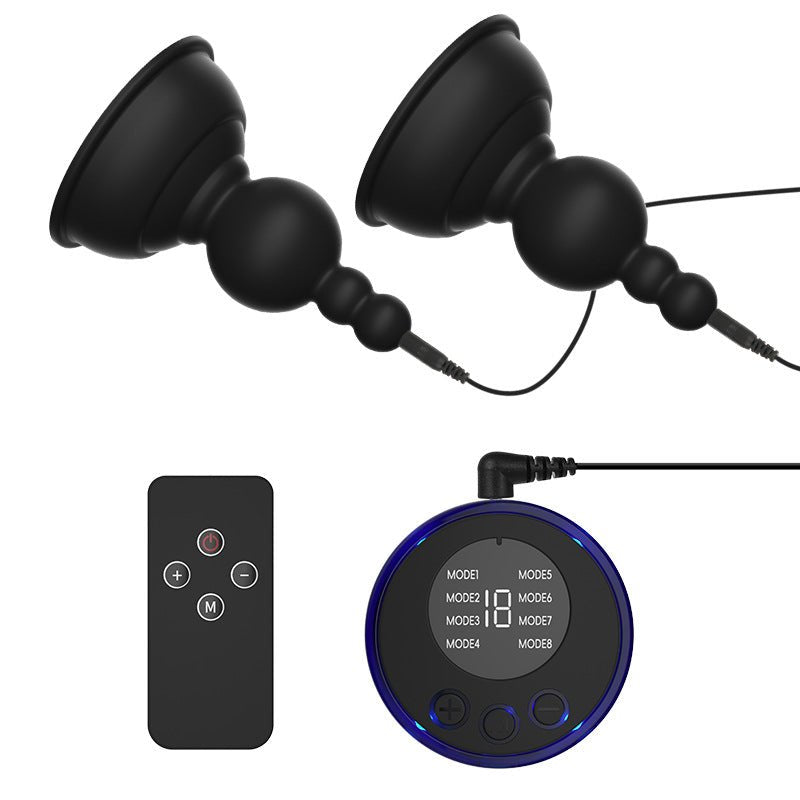 Black silicone nipple suction stimulator pair, photo 12