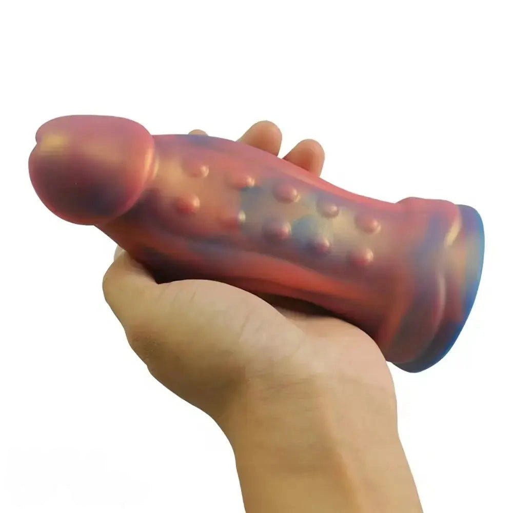 Iridescent bumpy fantasy dildo, photo 4