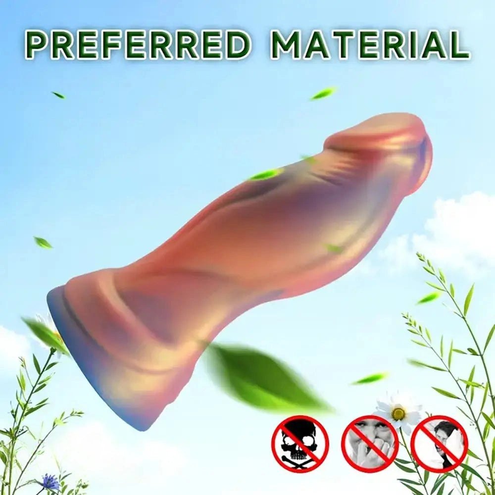 Iridescent bumpy fantasy dildo, photo 5