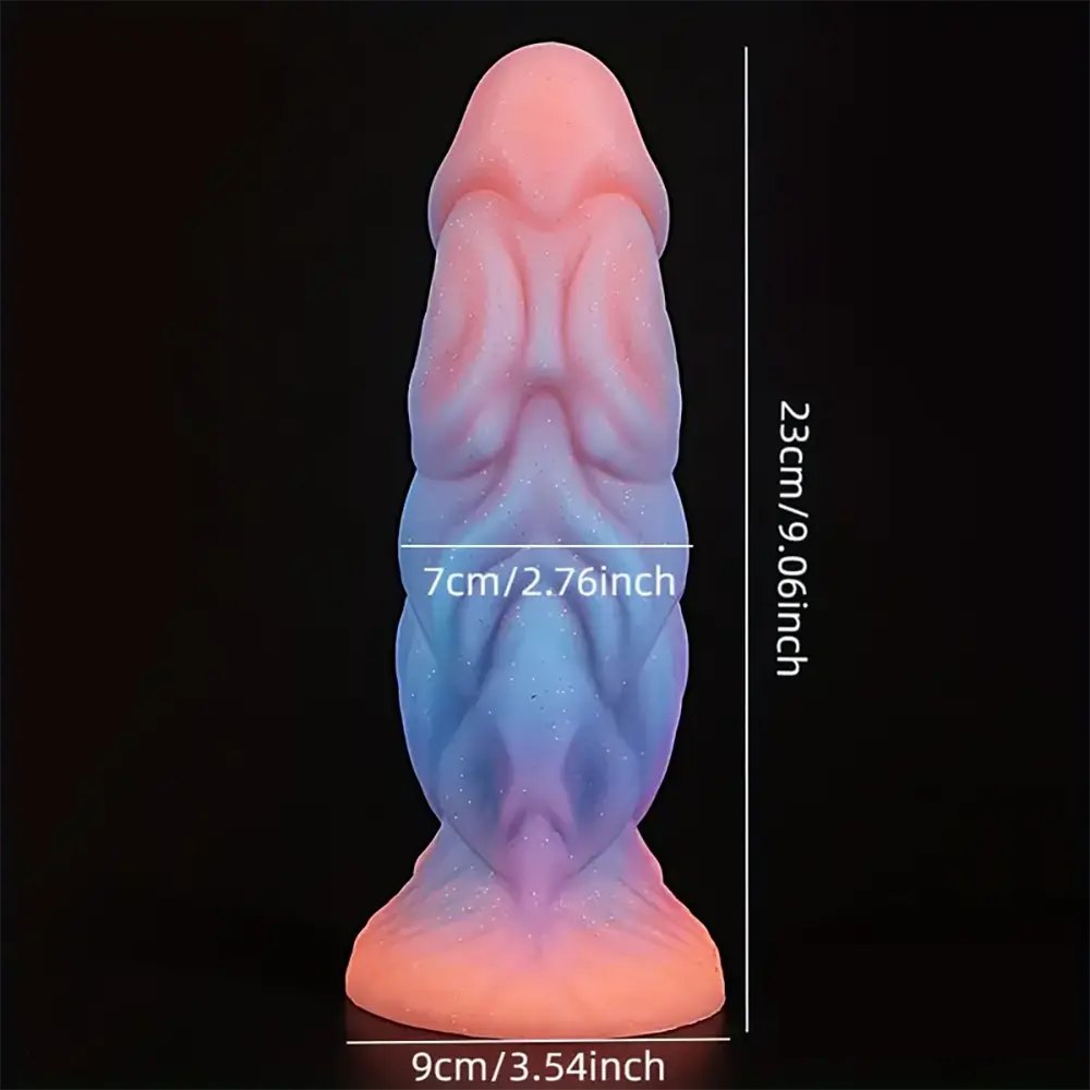 Iridescent multicolor fantasy dildo, photo 7