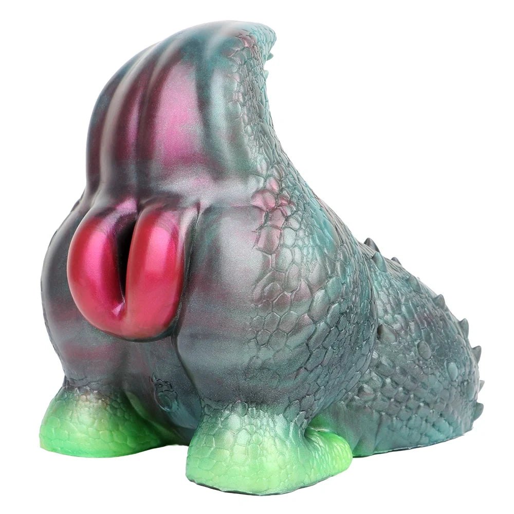 Iridescent teal and rose lizard scale masturbator, photo 2