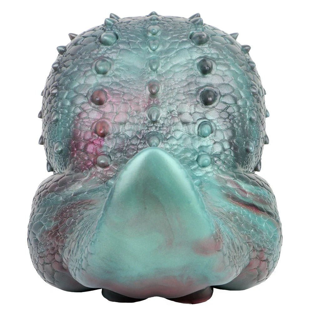 Iridescent teal and rose lizard scale masturbator, photo 9