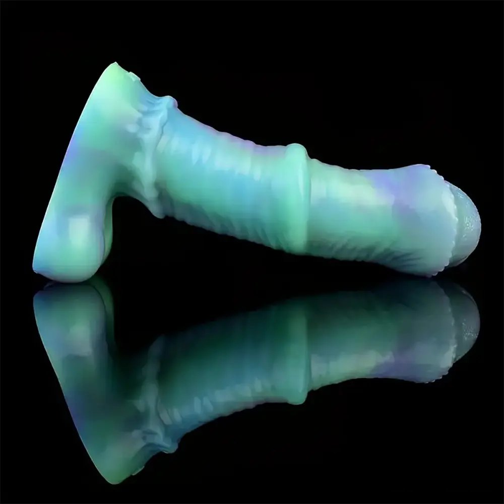 Iridescent ribbed dildo sleeve, photo 11