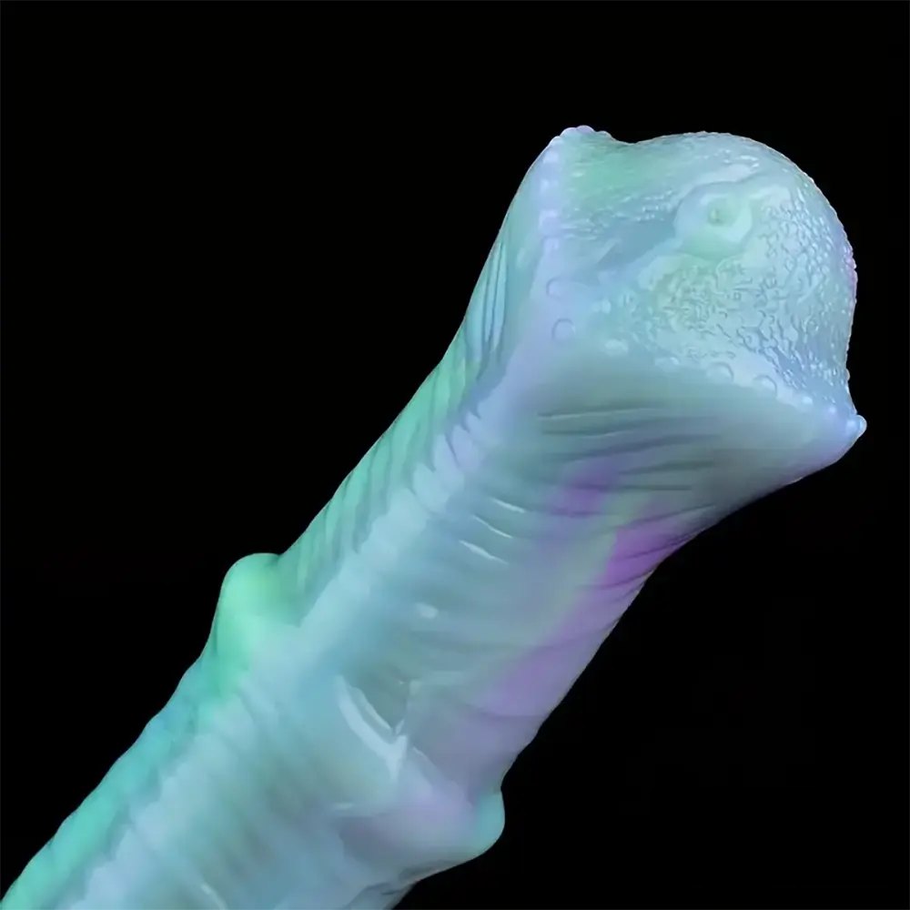 Iridescent ribbed dildo sleeve, photo 12