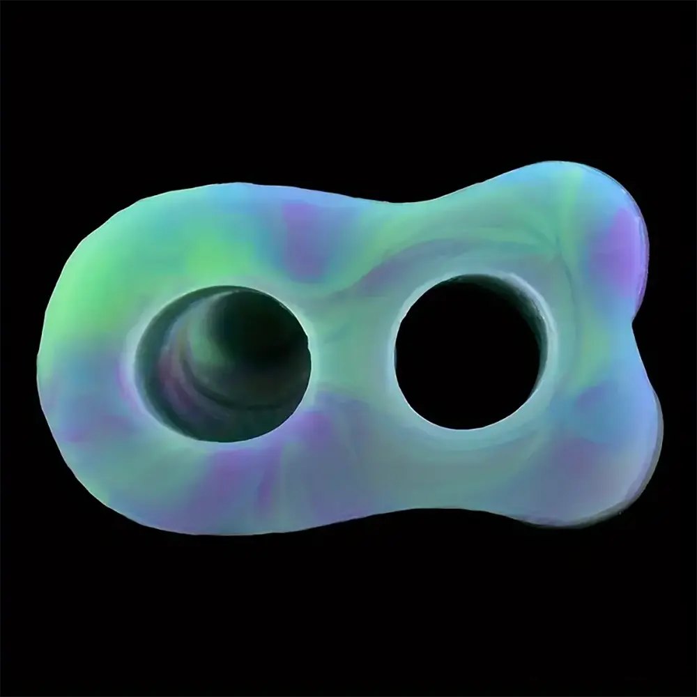 Iridescent ribbed dildo sleeve, photo 13