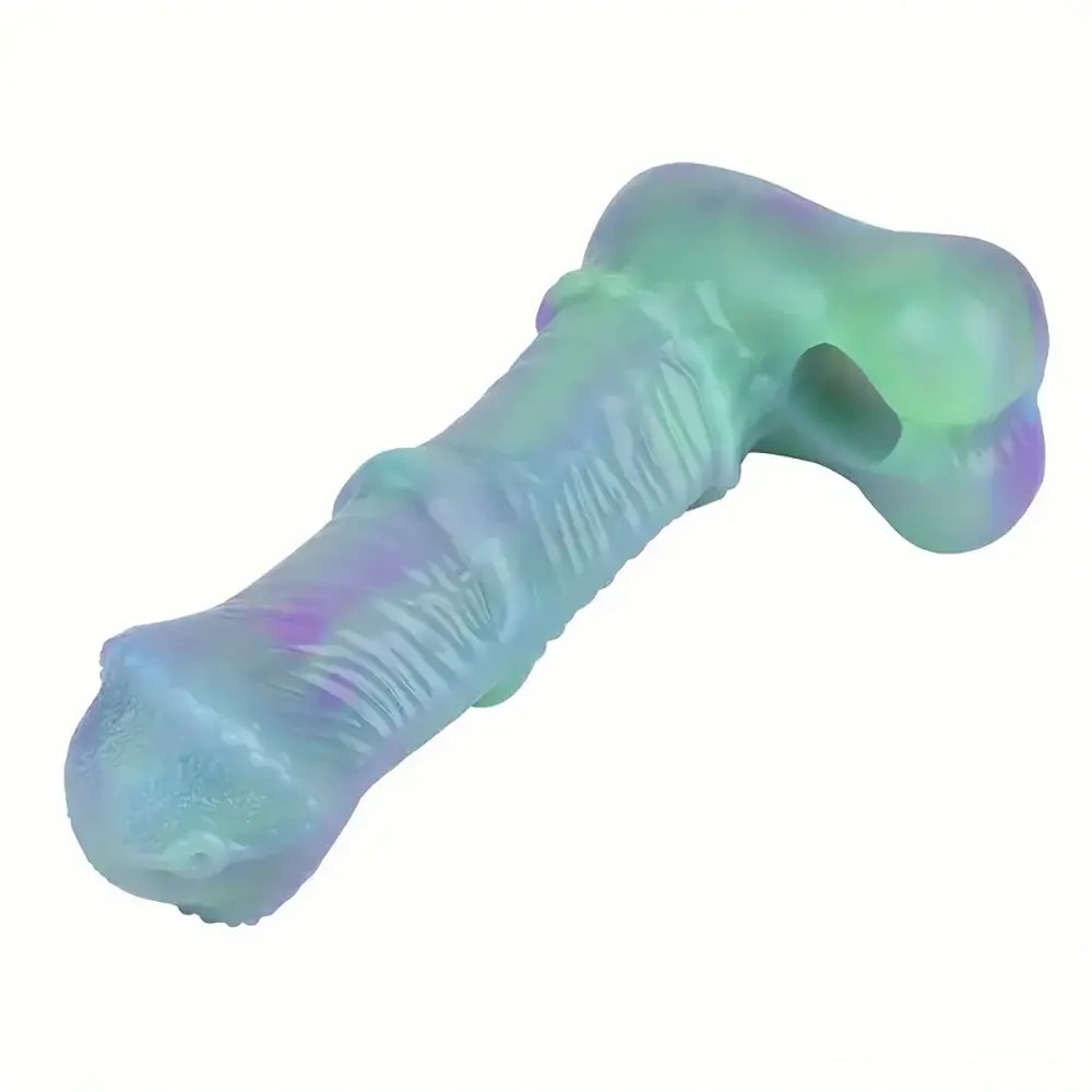 Iridescent ribbed dildo sleeve, photo 2